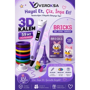 Mor 3D Kalem + Bricks LEGO Seti