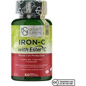 Nature's Supreme Iron-C Complex 60 Kapsül