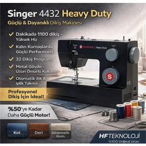 4432 Heavy Duty Dikiş Makinesi + HEDİYE