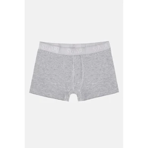 Gri Regular Düz Boxer