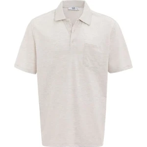 Ekru Regular Düğmeli Polo Yaka Tişört