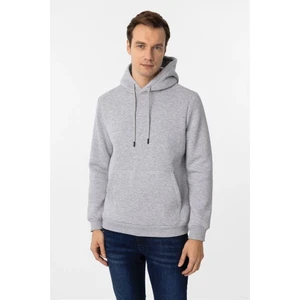 Gri Regular Düz Sweatshirt