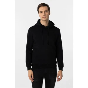 Siyah Regular Düz Sweatshirt