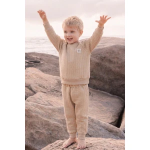 Kapitone Sweatshirt Takım 1-7 Yaş Bej