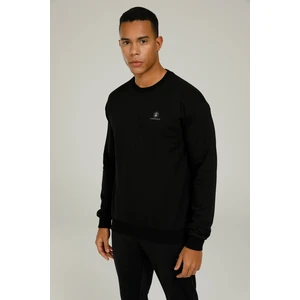 SN75 Basic C-Neck Sweatsh Siyah Erkek Sweatshirt