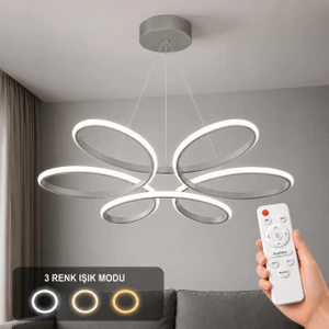 Niva LED Sarkıt Avize 3 Renk Kumandalı