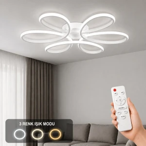 Niva LED Plafonyer Avize 3 Renk Kumandalı