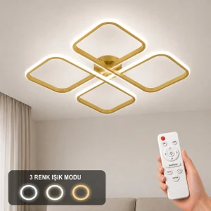 Nuvo LED Plafonyer Avize 3 Renk Kumandalı