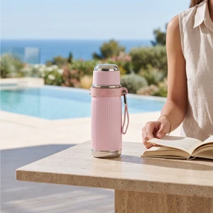 Magic Pipetli Pembe Termos 850 ml