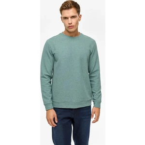 Haki Regular Düz Bisiklet Yaka Sweatshirt