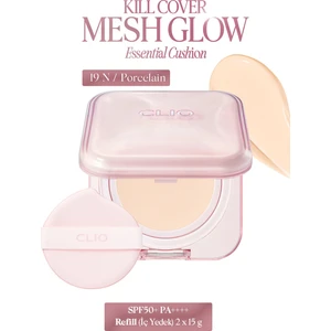 Hyalüronik Asit İçerikli Kill Cover Mesh Glow Essential Cushion Set (19NPorcelain) SPF50+PA++++
