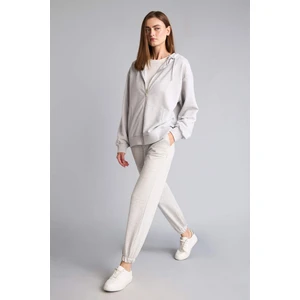 Jogger Fit Basic Gri Melanj Eşofman Altı D4234AX26AU