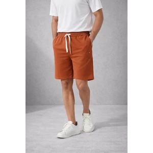 Polo State Erkek Taba Basic Lastikli Bağcıklı Regular Fit Şort