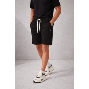 Polo State Erkek Siyah Basic Lastikli Bağcıklı Regular Fit Şort