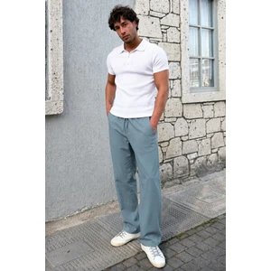 Kumaş Paraşüt Mint Yeşili Basic Erkek Pantolon 6513