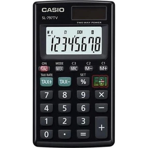 SL-797TV-BK 8 Hane Siyah Cep Tipi Hesap Makinesi