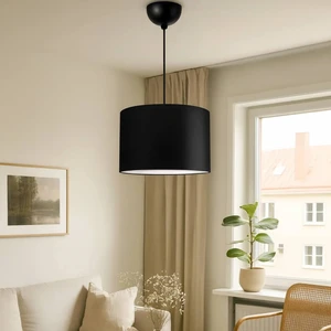 Siyah Kumaş 28 cm Sarkıt Avize