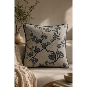 Sakura Mavi Kırlent Kılıfı (45X45)