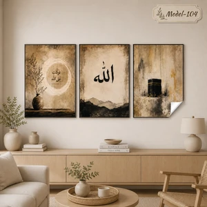 Akıllı Kağıt Statik Tutunma Özellikli Tablo - Poster Dini (Model- 104)