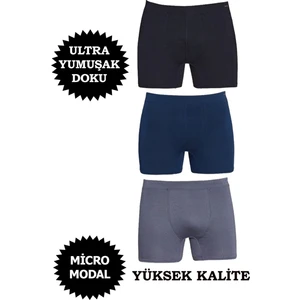 4434 3'lü Erkek Micro Modal Boxer