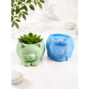 Silikon Kalıp Kedi Saksı Modeli