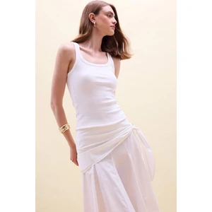 Slim Fit Basic Fitilli Kaşkorse Atlet E5539AX26SM