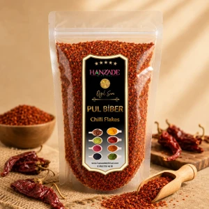 Hanzade Bitkisel İnce Pul Biber Orta Acılı 100 gr