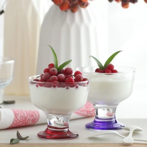 Destina Cam Dondurma & Tatlı Kasesi 6'lı Küçük Boy 285 ml Karışık Renkli (Reçellik  )
