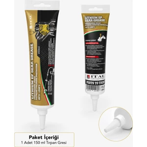 Ital Lithium Ep Gear Grease 150 ml Tırpan Gresi Redüktör Dişli Kutusu Gresi Ep Lityum Gres