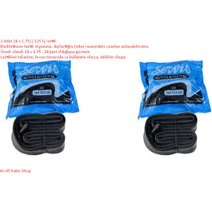 24 x 1.75 - 2.125 Av-35 Kalın Sibop 2'li Set