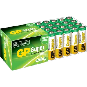 Süper Alkalin LR6 AA Boy Kalem Pil 40lı Paket GP15A-2VS40