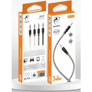 3.5mm Jack Hasır Aux Kablo Bluewolf MK-031
