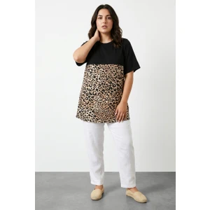 Stil Diva Leopar Desenli T-Shirt