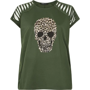 Stil Diva Kuru Kafa Desenli T-Shirt