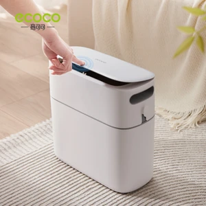 Ecoco Dar Alanlı Pres Tipi Çöp Kovası 12 Lt Gri