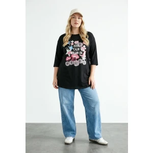 Stil Diva Çiçek Baskılı T-Shirt