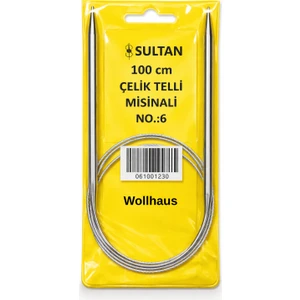 Çelik Telli Misinalı 100 cm Örgü Şişi