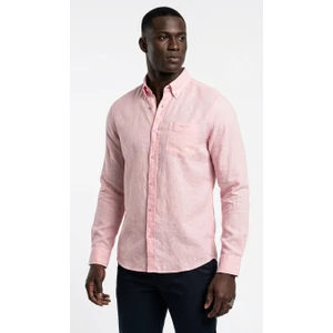 Erkek Slim Fit Keten Gömlek
