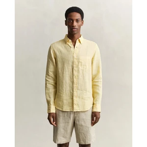 Erkek Slim Fit Keten Gömlek
