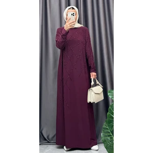 Nisum Moda Taş Detaylı Sandy Elbise