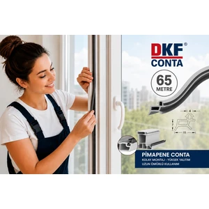 Pvc Kapı ve Pencere Fitili 65 Metre Gri