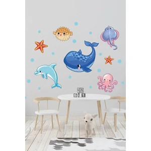 Deniz Canlıları Duvar Sticker Seti