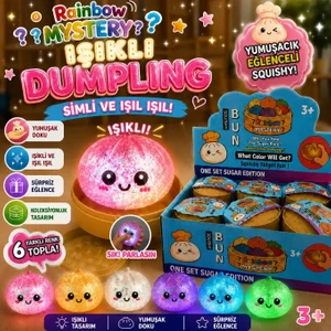 Dumpling Çin Mantısı Squishy Sürpriz Oyuncak Simli Stres Topu