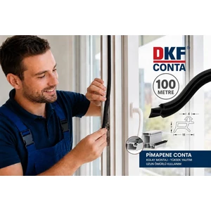 Pvc Kapı ve Pencere Fitili 100 Metre Siyah