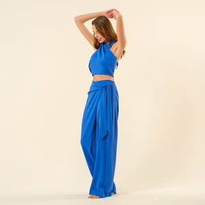 Protı Bağlamalı Pantolon - Lacivert