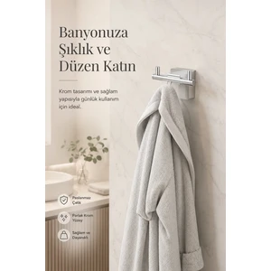 Alper Banyo F1 Model İkili Bornoz Askılık