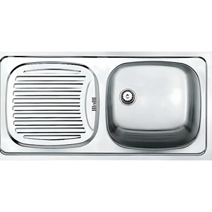 Eviye EBM 45 Sol Düz Dokusuz Sifonlu 86x43,5 cm Paslanmaz Çelik Mutfak Tezgahı