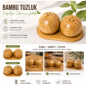 Top Şekilli Tuzluk Biberlik Seti