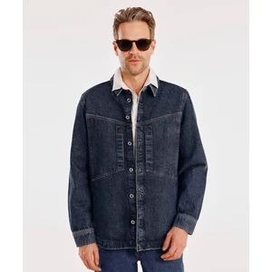 Dikiş Detaylı Denim Ceket