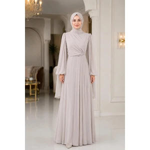 Amine Hüma Feza Abiye Elbise Gold